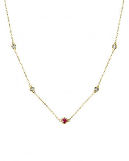 RUBY DIAMOND BY THE YARD NECKLACE (TN734)